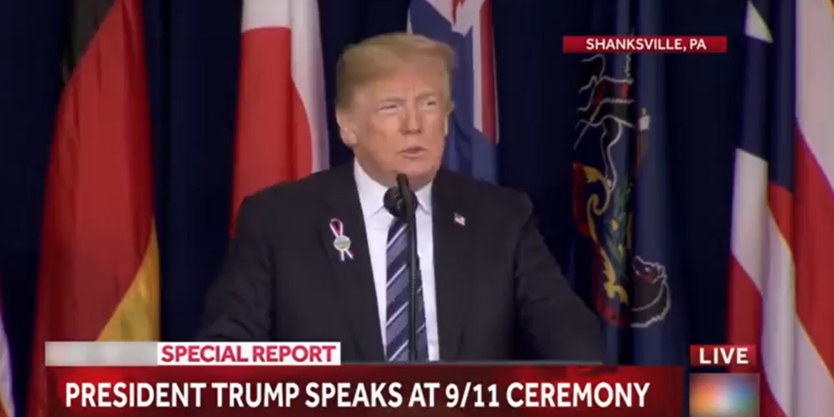 Screenshot from Trump video