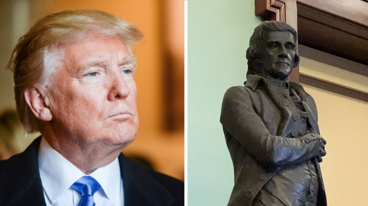 Trump blasts NYC officials over removal of Thomas Jefferson statue from