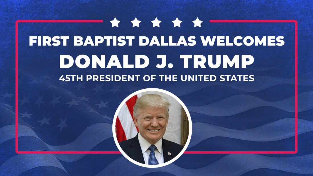 Trump speaks at First Baptist Dallas Christmas Sunday worship service