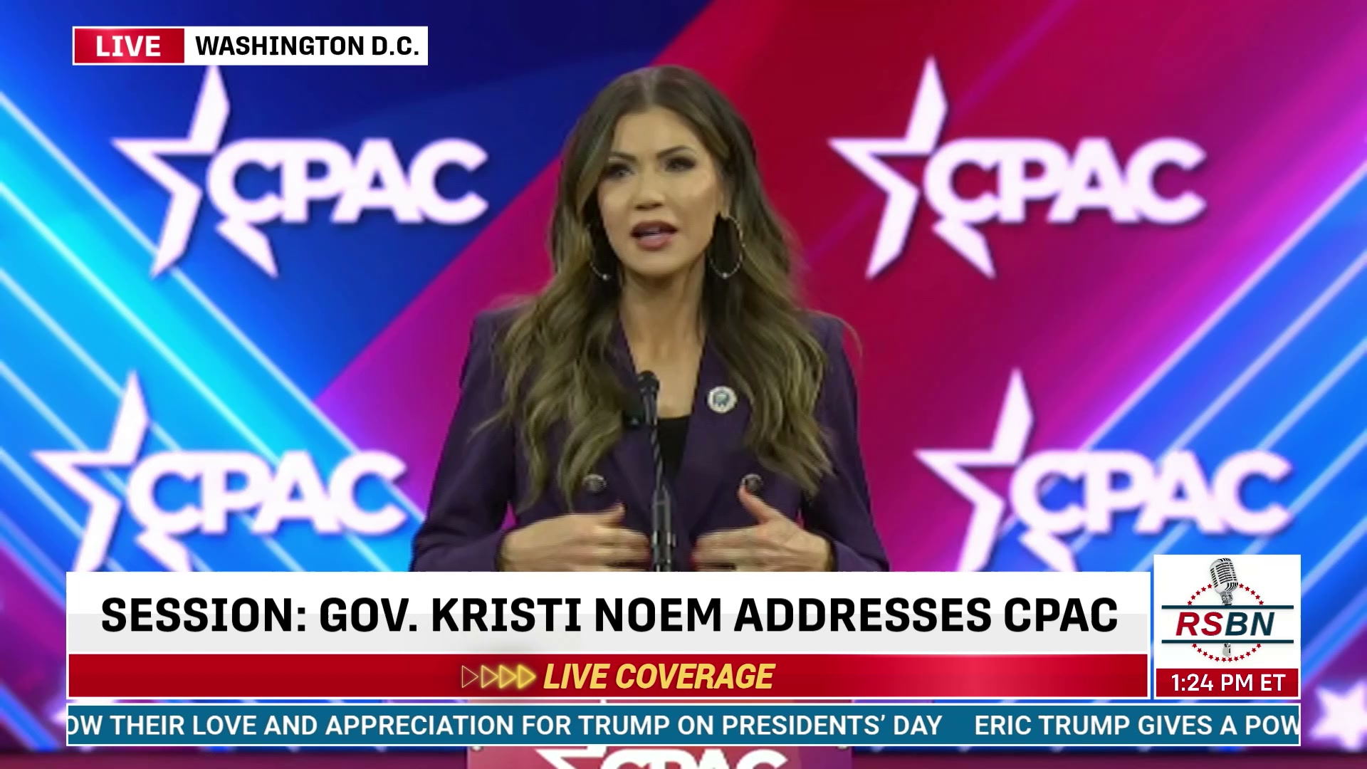 FULL SPEECH: Governor Kristi Noem Addresses CPAC in DC 2024 – 2/23/24