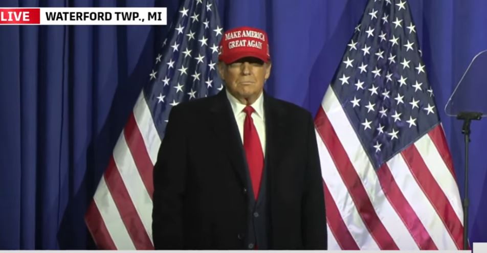 Trump speaks to Michigan supporters: ‘GET OUT AND VOTE’