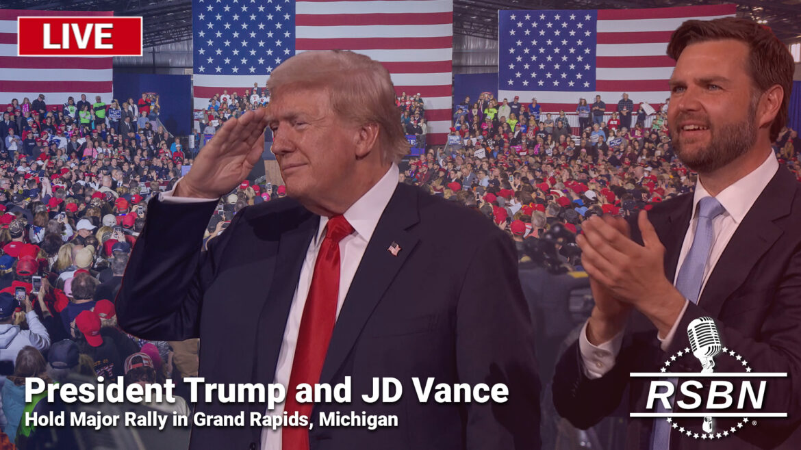 LIVE President Trump and JD Vance Hold Major Rally in Grand Rapids