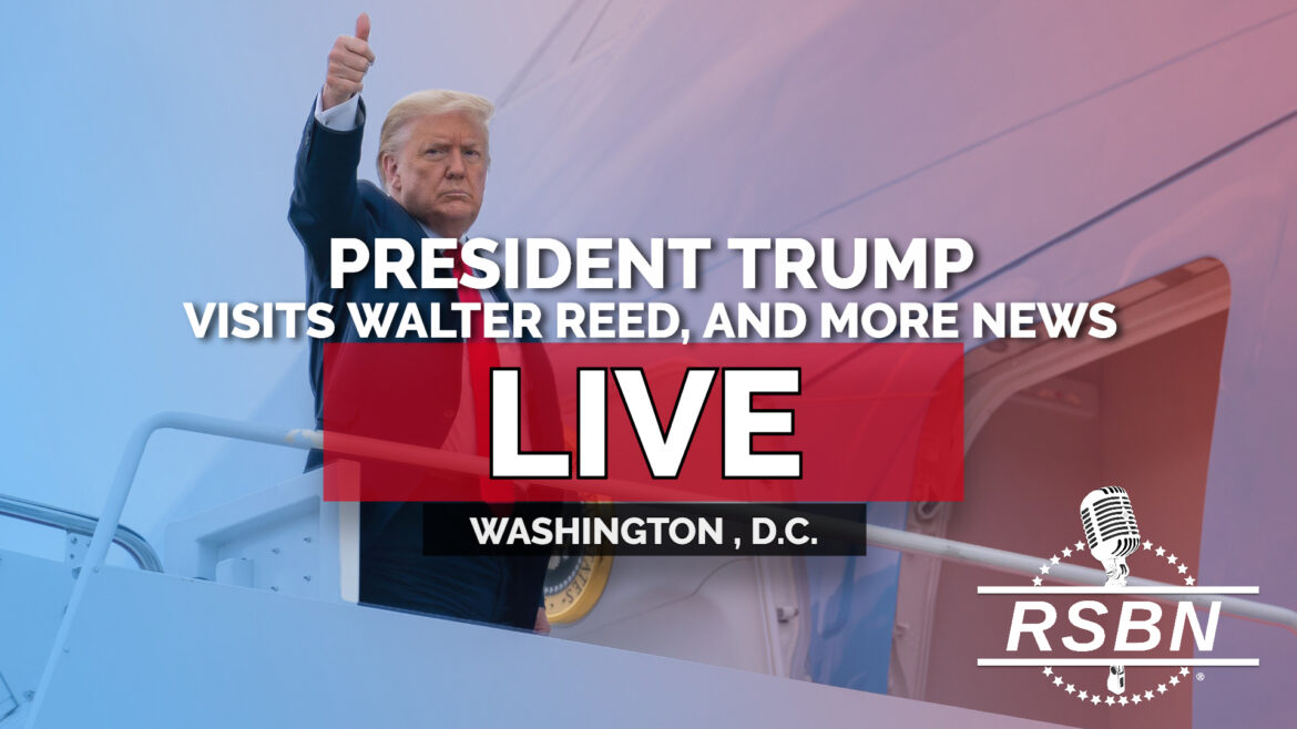 LIVE: President Trump Visits Walter Reed, Boards Air Force One, and ...